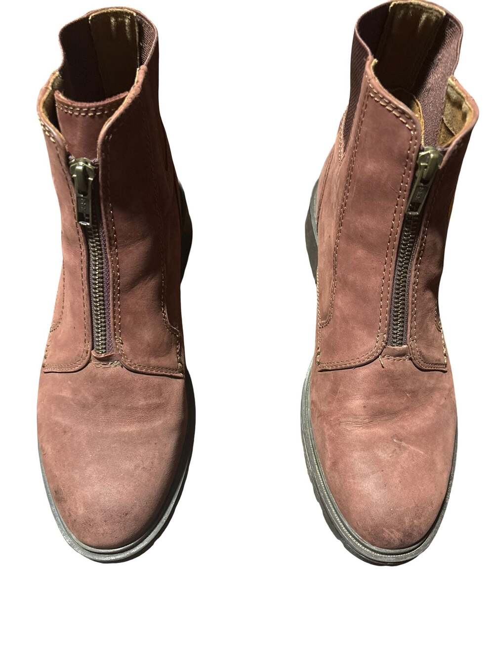 Cobb Hill Women's Brown Suede Front Zip Ankle Boots Size 8
B09